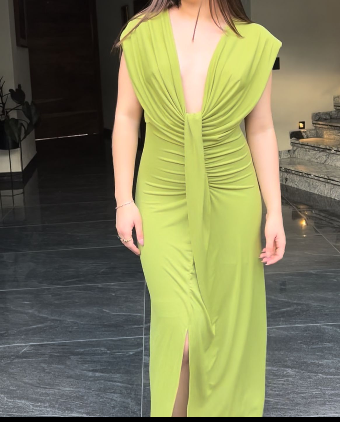 Vestido Estefy Azul petroleo