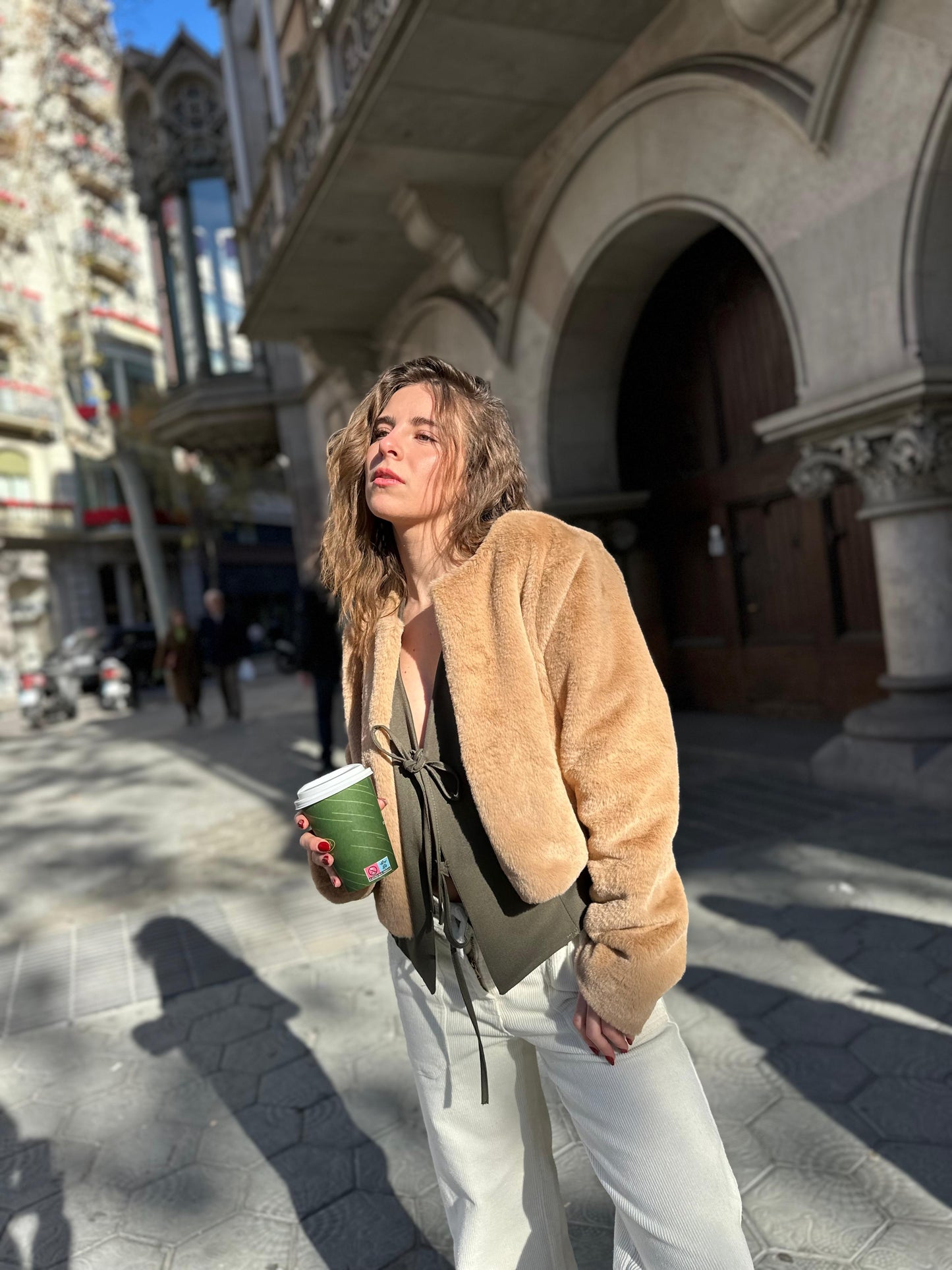 chamarra efecto pelo Zoe