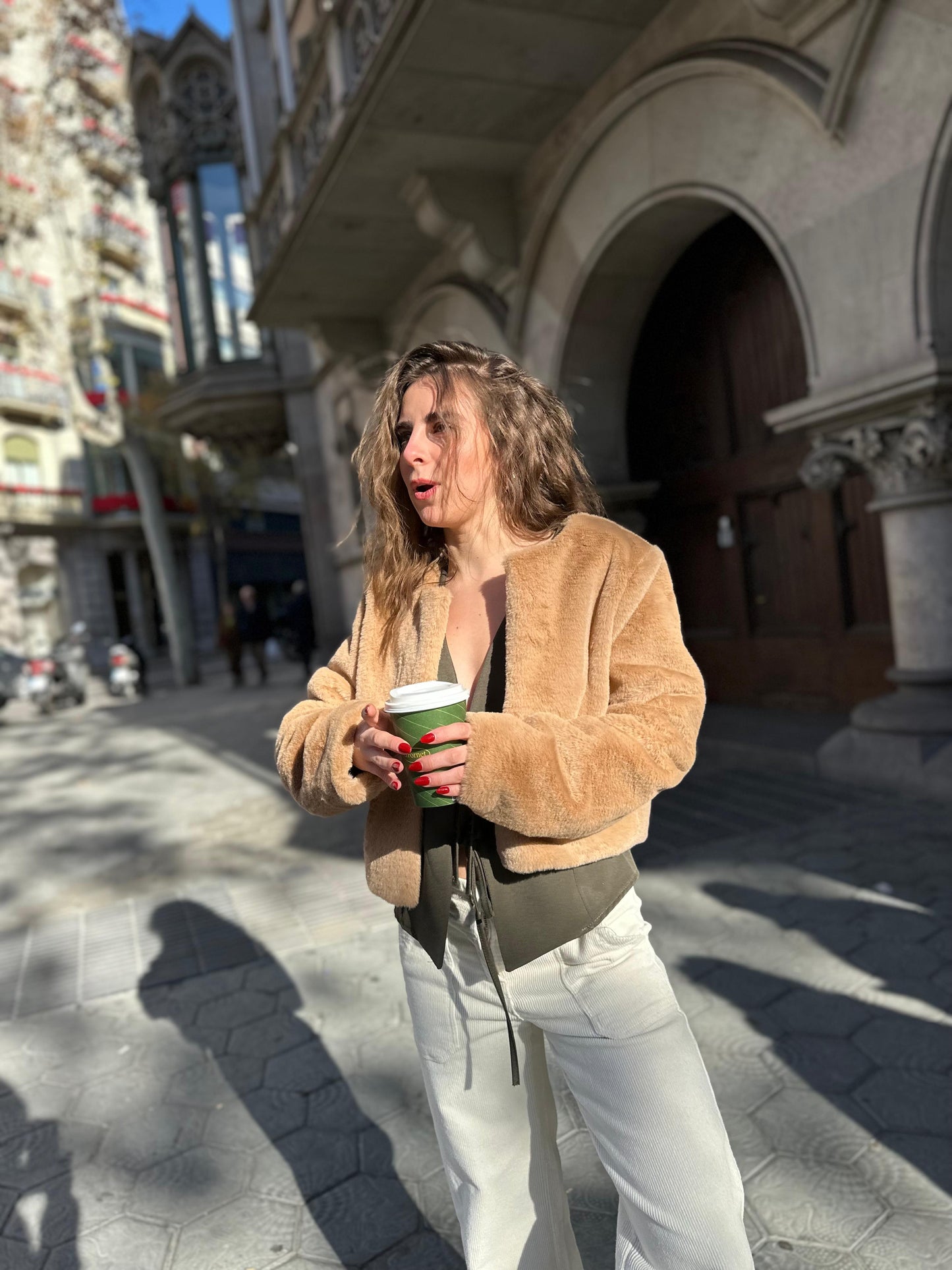 chamarra efecto pelo Zoe